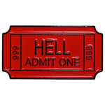 TICKET TO HELL HAT PIN