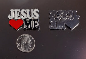 LARGE JESUS LOVES ME SAVAGE PIN