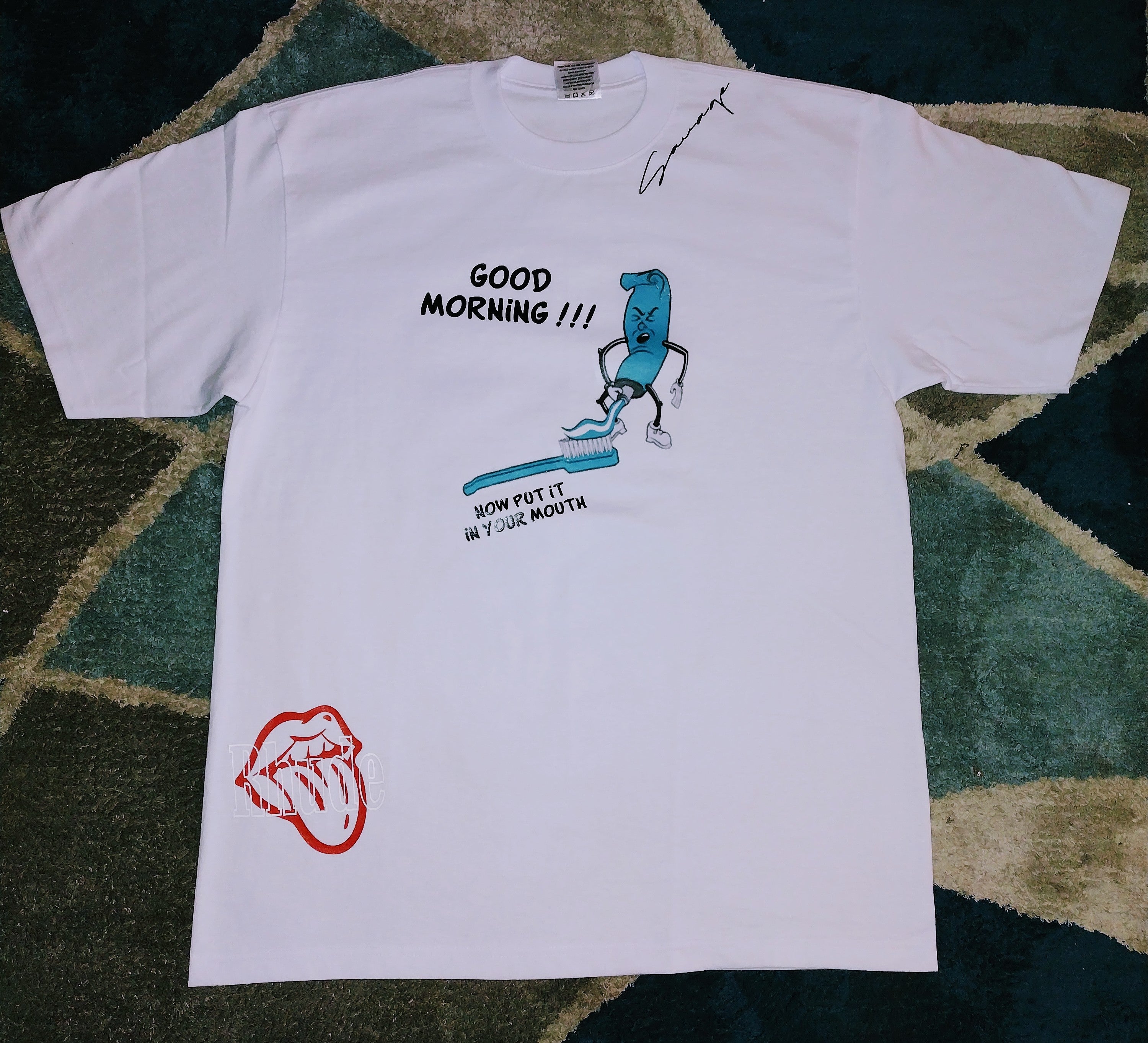 Custom SILLY SAVAGE X RHUDE "GOOD MORNING" T Shirt