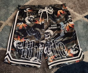 Custom SILLY SAVAGE "RHUDE GOOD MORNING" Beach Shorts