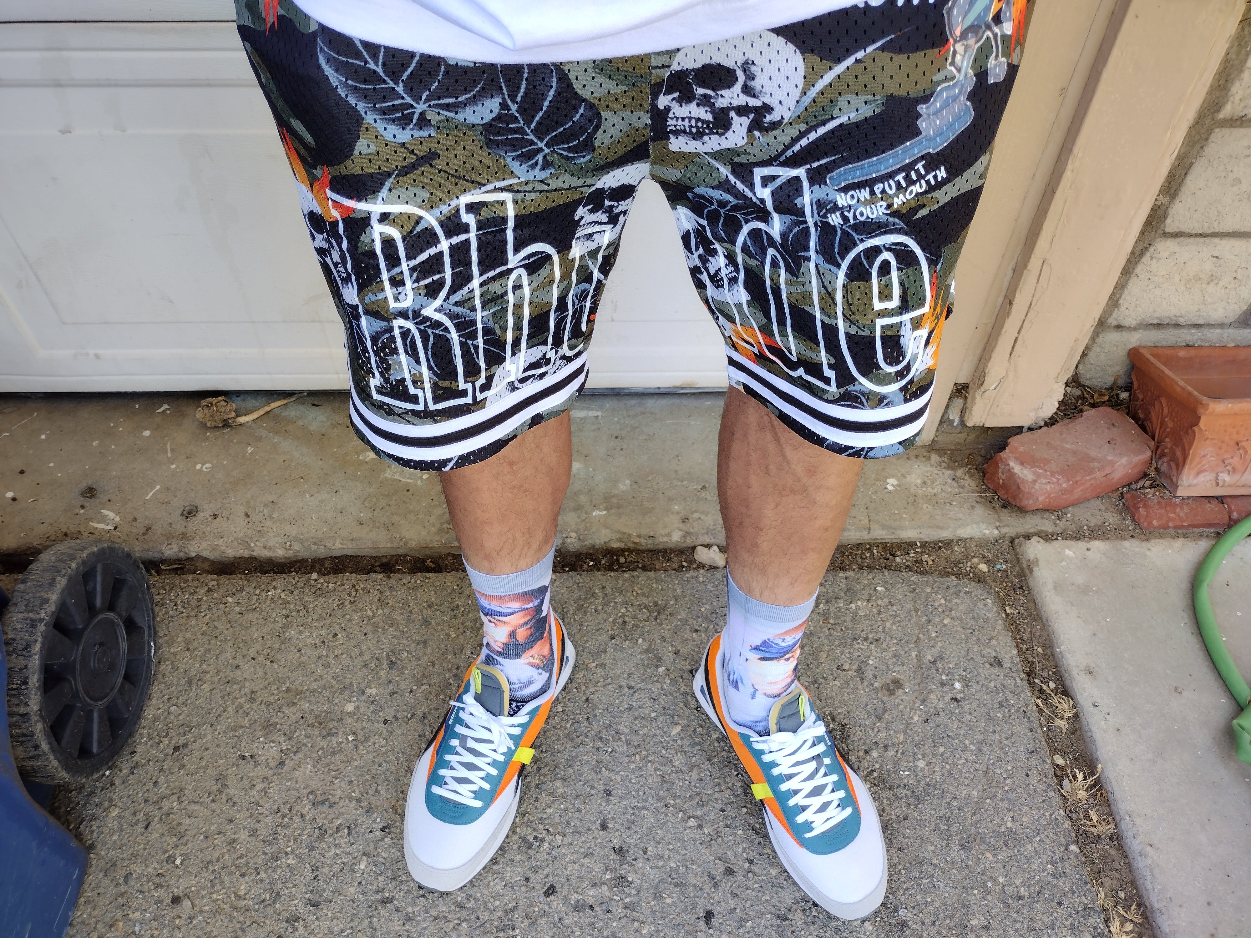 Custom SILLY SAVAGE "RHUDE GOOD MORNING" Beach Shorts