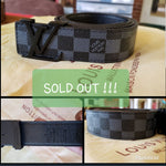 Black And Grey Belt By Louis Vuitton