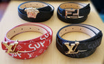 Kids Red LV Supreme Belt