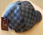 Black Checkered Cap By Louis Vuitton