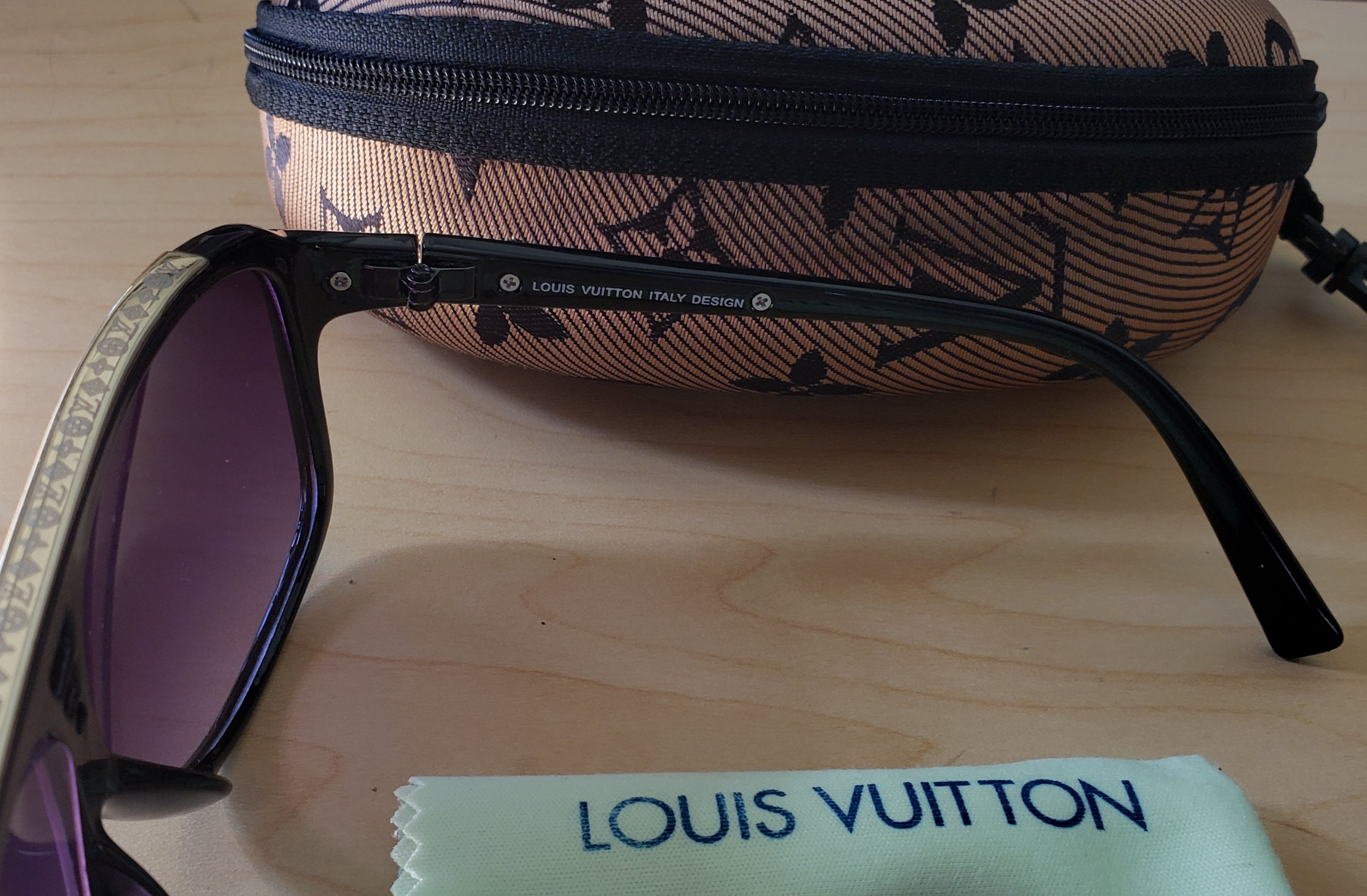 Black And Gold Shades By Louis Vuitton