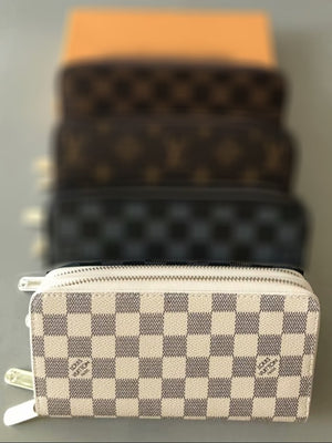 White And Grey Damier Wallet By Louis Vuitton