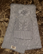 Wolf Grey Beanie And Scarf Set By UGG