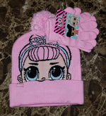 LOL Surprise Beanie + Gloves Set (Pink)