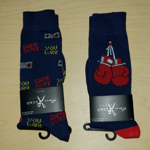 Marc Ecko Novelty Sox In GAME OVER And BOXING CHAMP