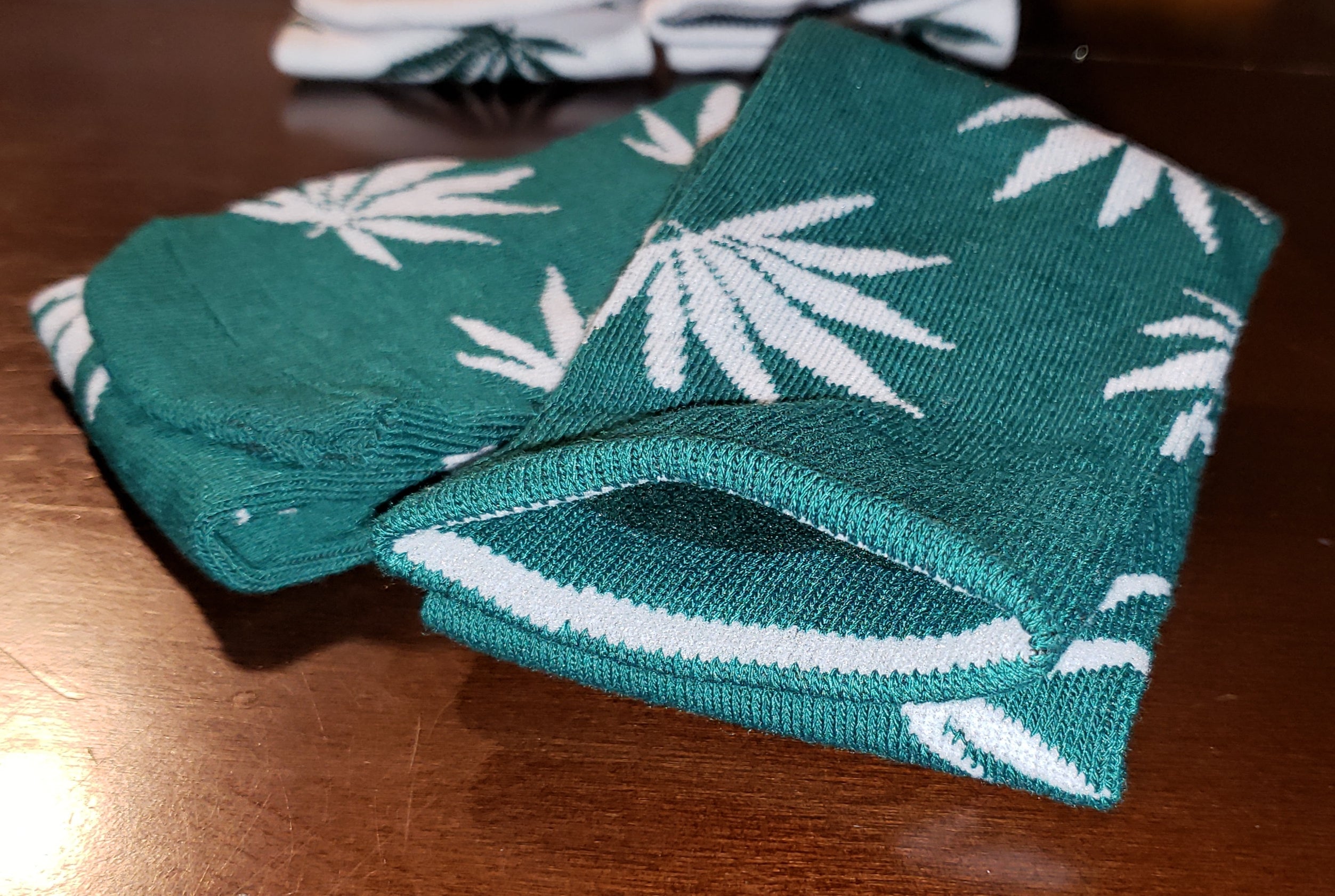 Cannabis Plant Thick Crew Socks