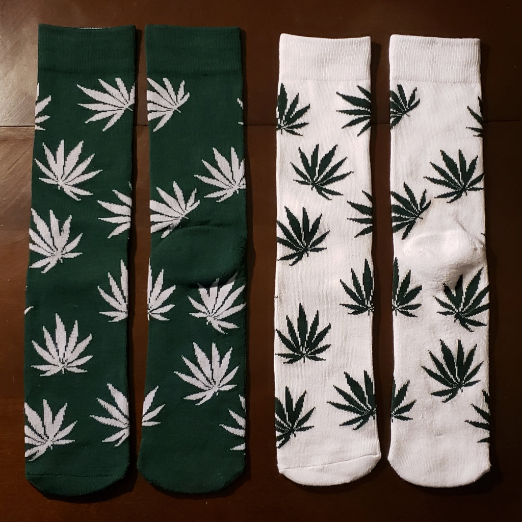 Cannabis Plant Thick Crew Socks