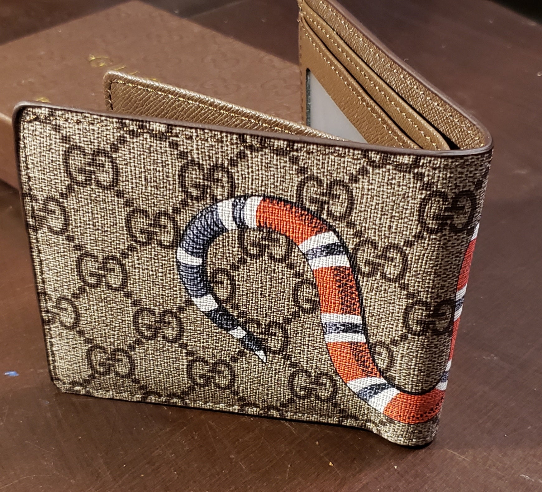 Coffee King Snake GG Wallet By GUCCI