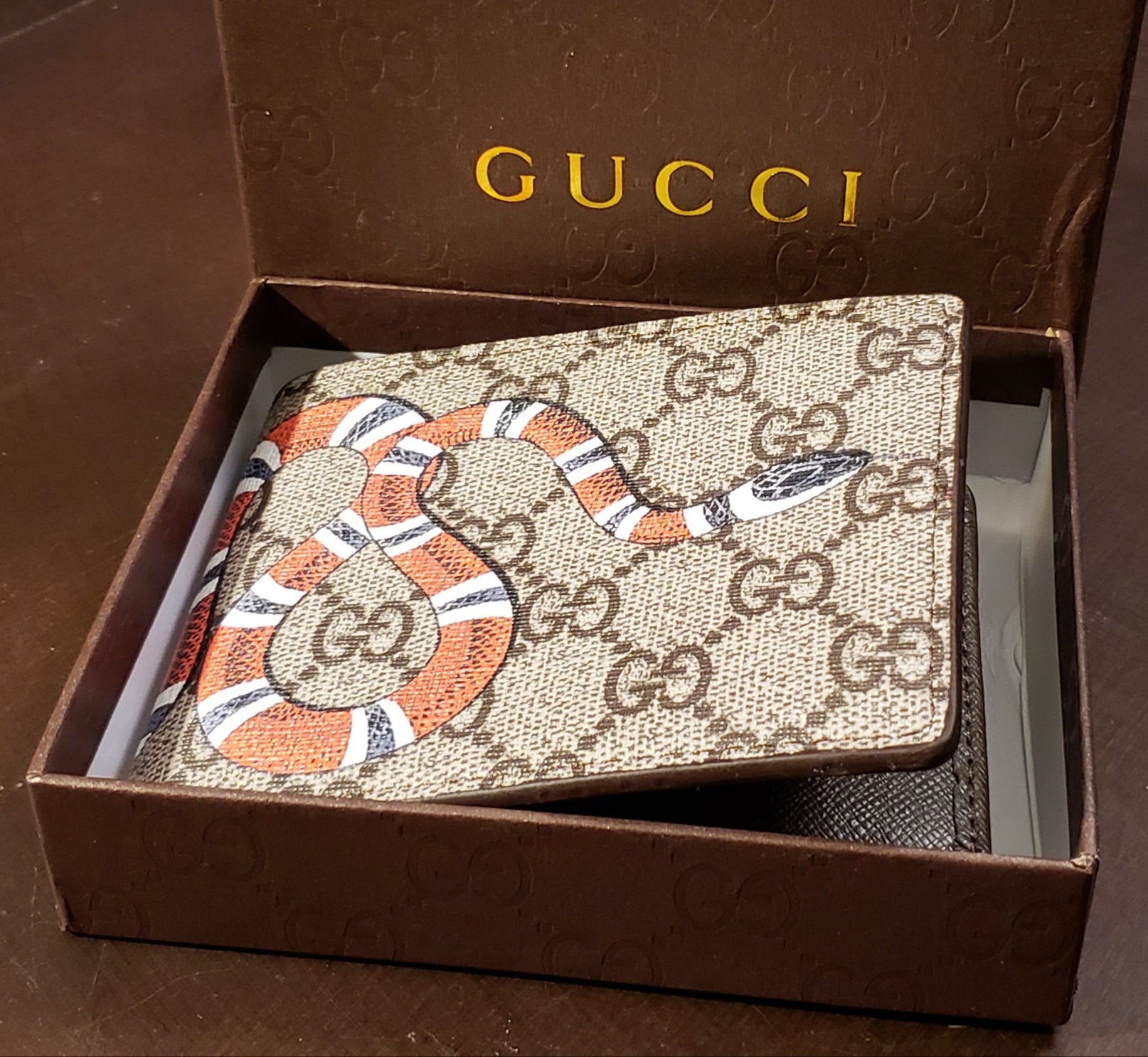 Coffee King Snake GG Wallet By GUCCI