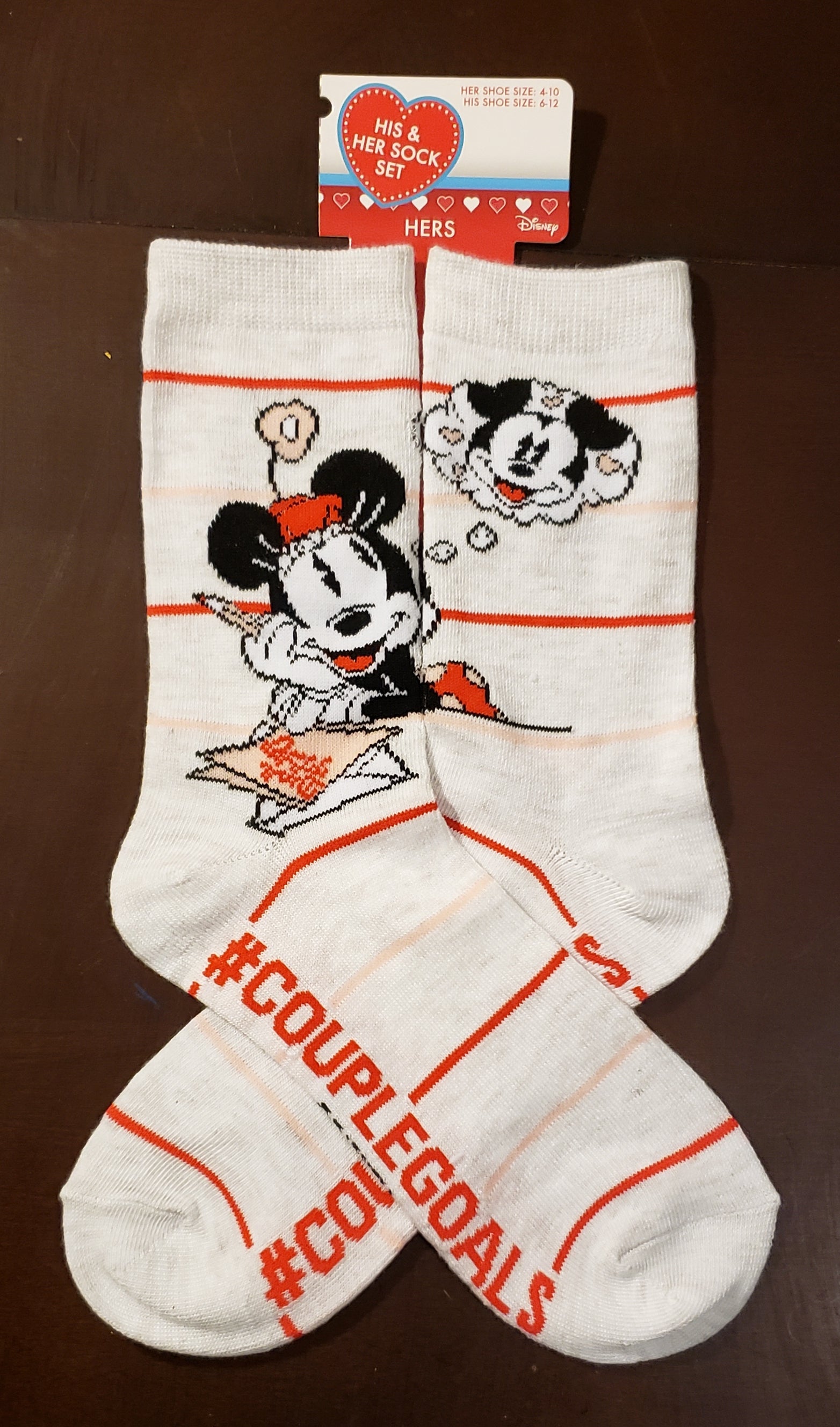 Disney Mickey And Minnie HIS & HERS Socks