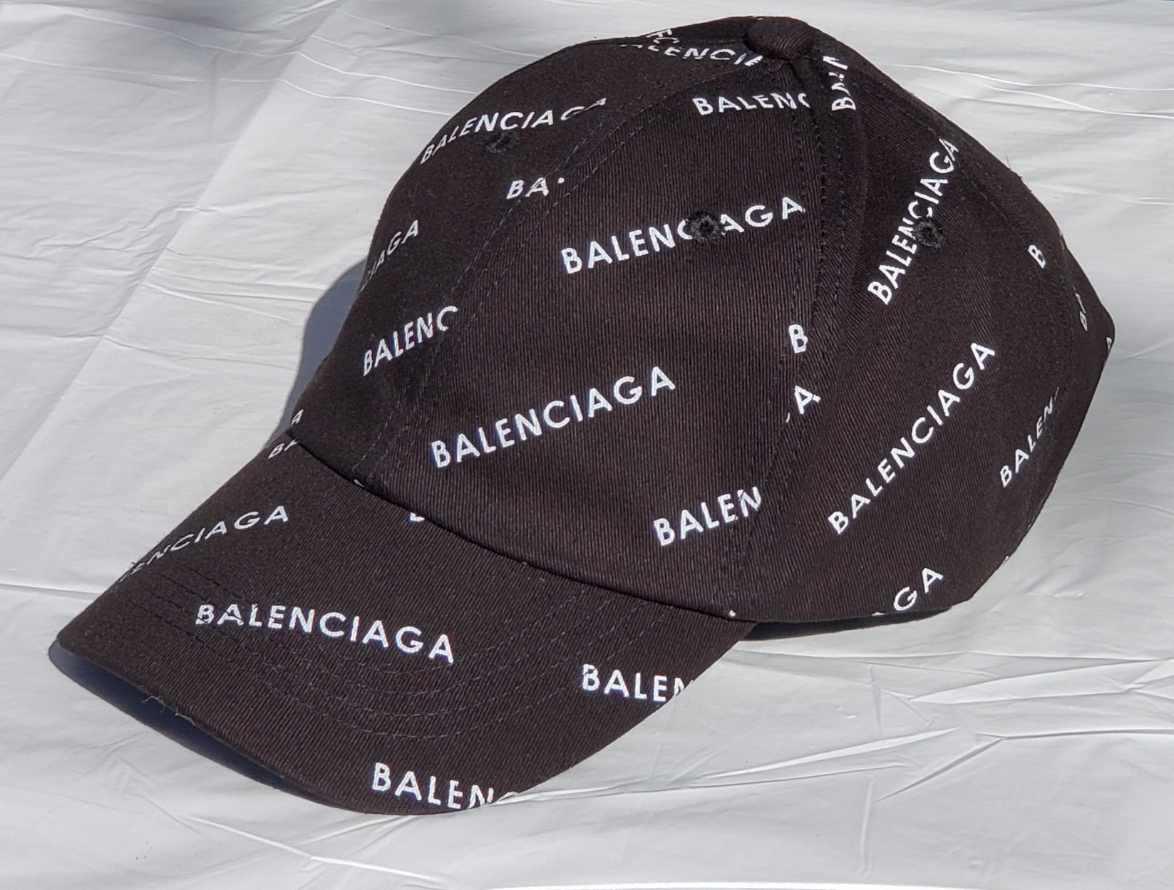 BALENCIAGA Black Strap-Back Cap