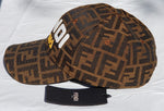 FENDI Brown Strap-Back Cap