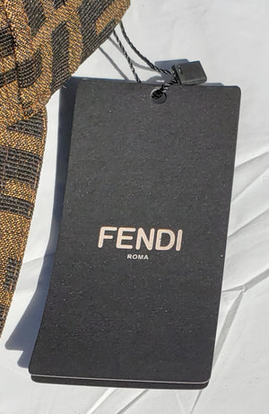 FENDI Brown Strap-Back Cap