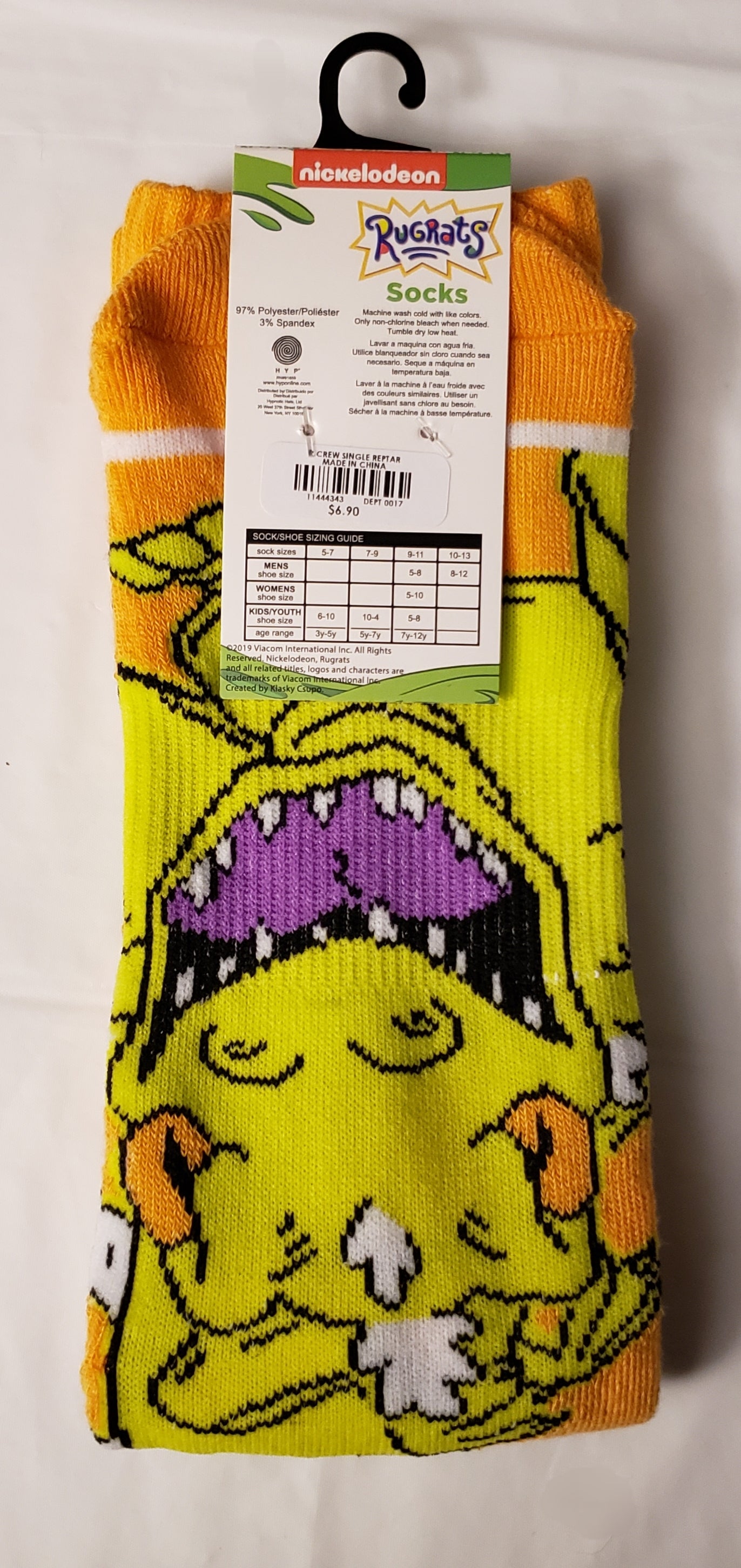 Reptar Rugrats Crew Sox