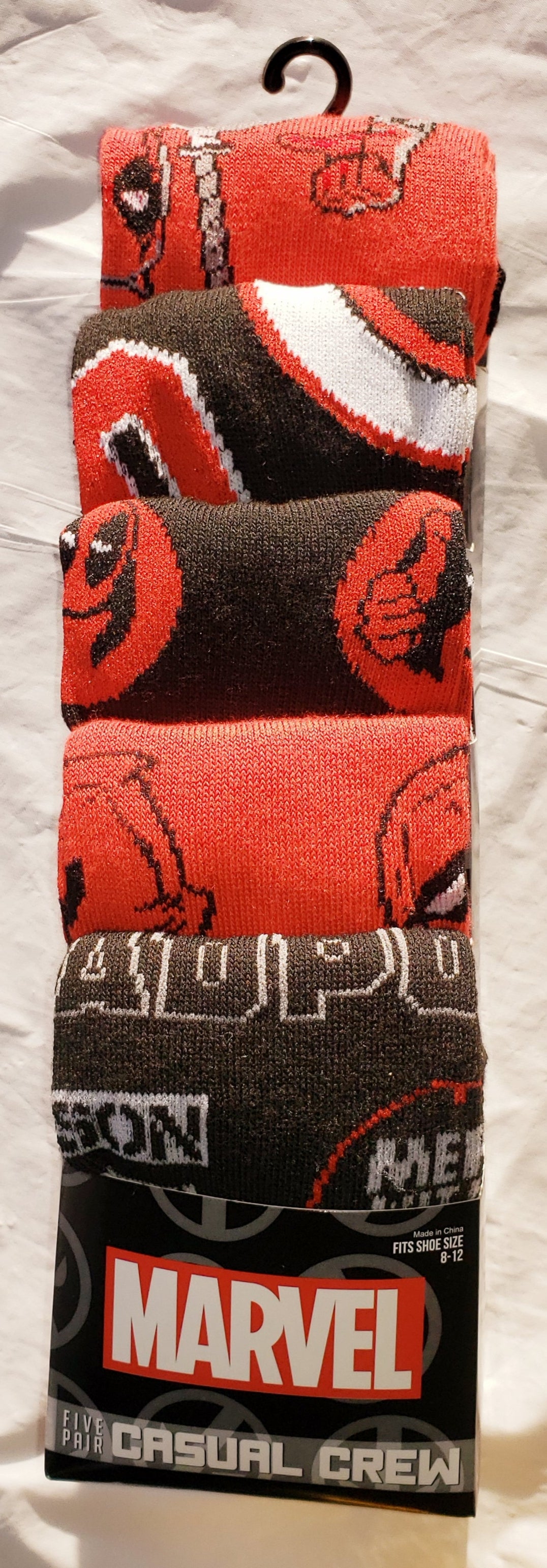 MARVEL DEADPOOL Crew Sox