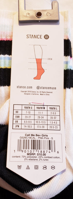 Youth STANCE Light Cushion CALL ME BEV Crew Sox