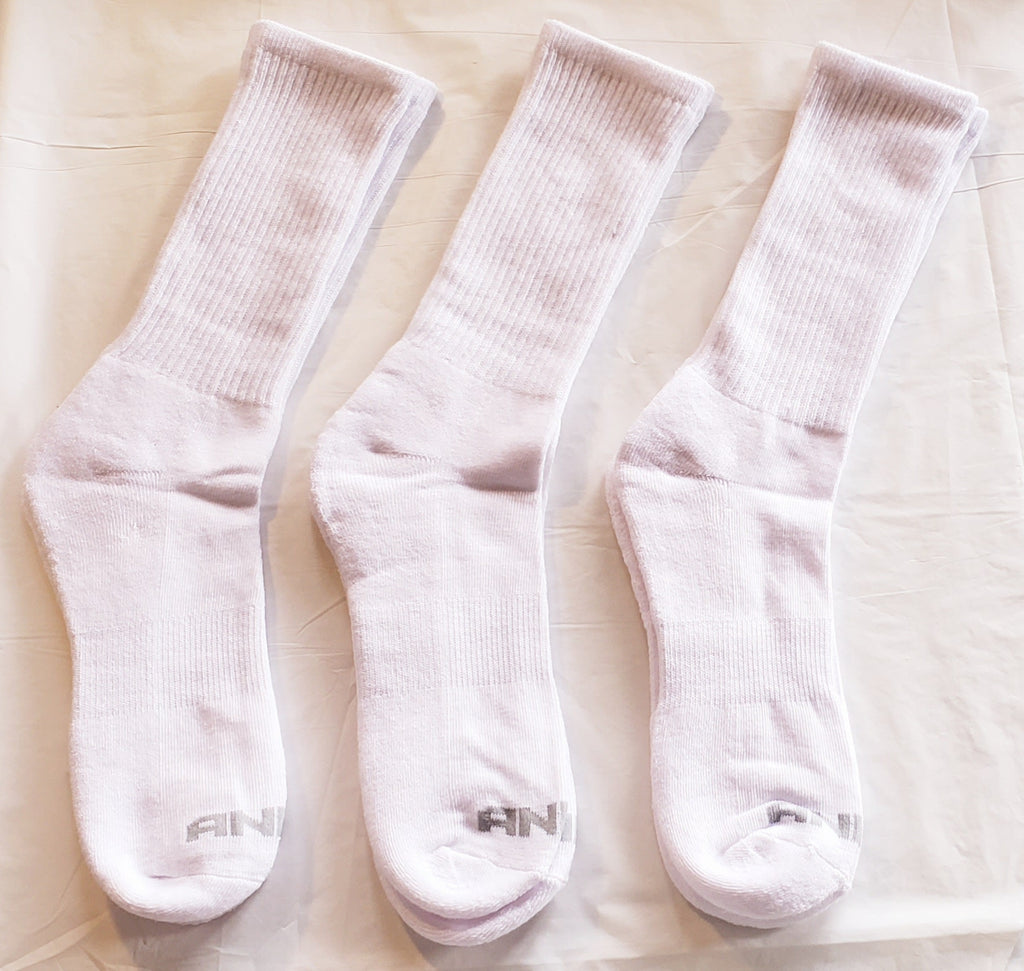 Unisex White Cushioned And1 Sox 4 Pack (Customizable)