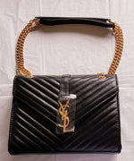 Smooth Calf Skin Leather YSL Shoulder Bag