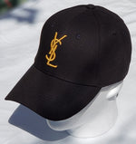 Black And Gold YSL StrapBack Cap