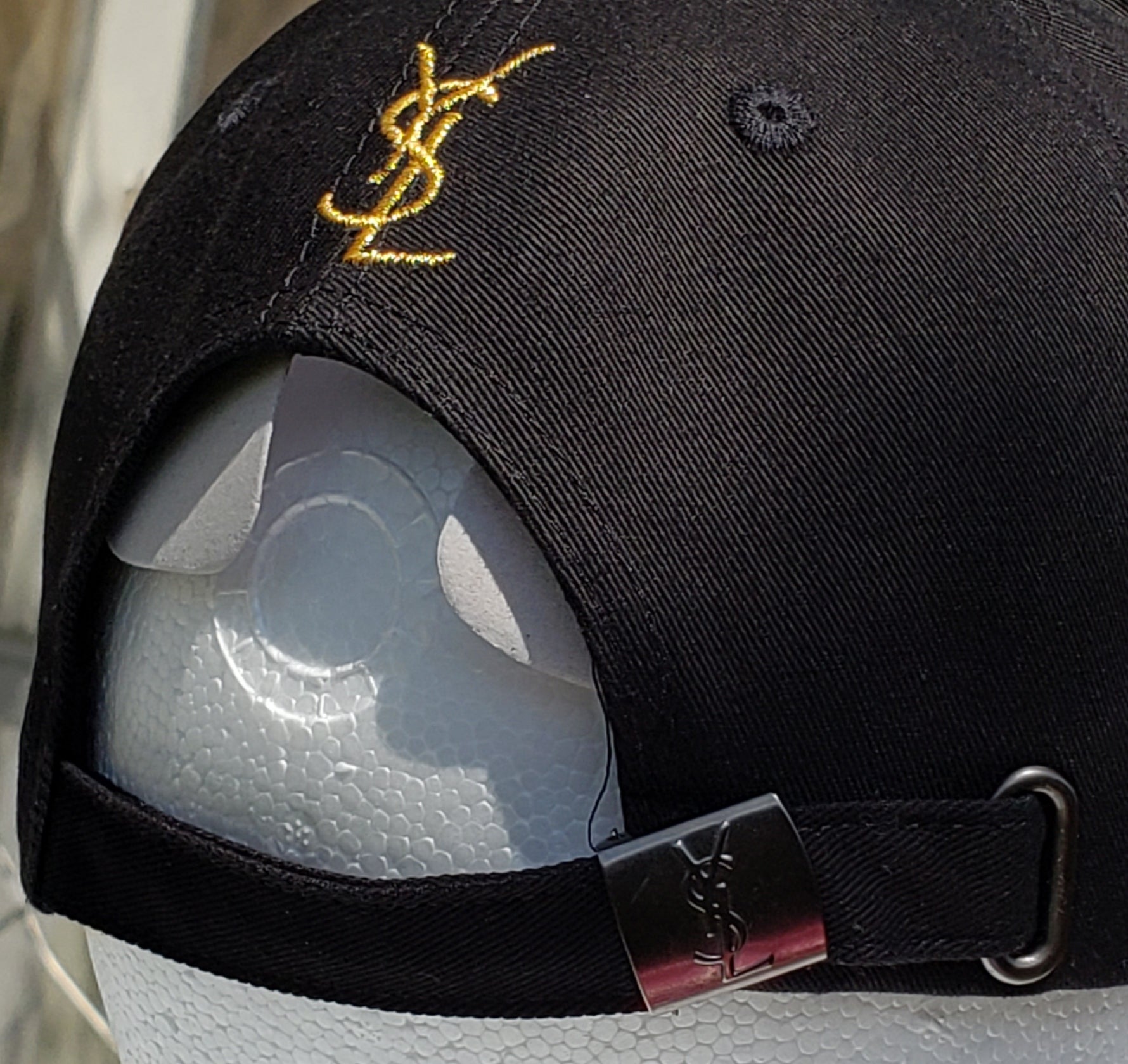 Black And Gold YSL StrapBack Cap