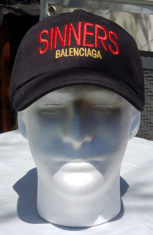 Black SINNERS BALENCIAGA StrapBack