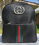 Black With Chrome Double G GUCCI Backpack