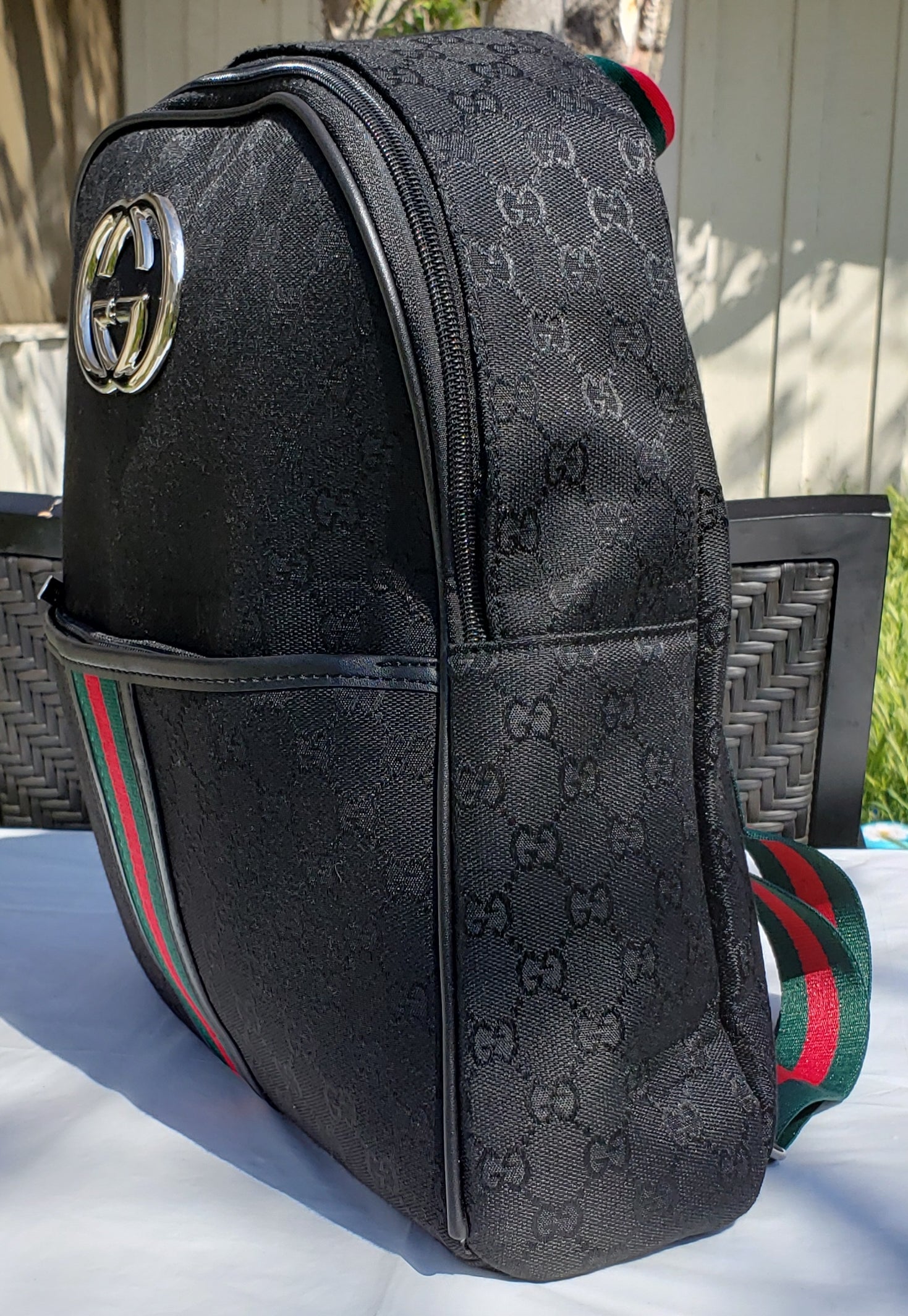 Black With Chrome Double G GUCCI Backpack – SILLY SAPP