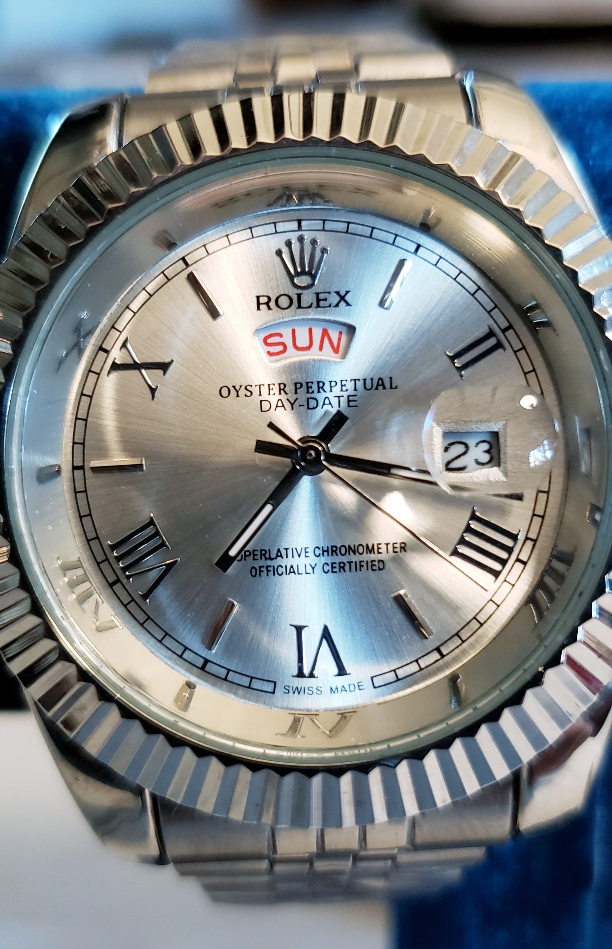 Silver On Silver Daydate ROLEX