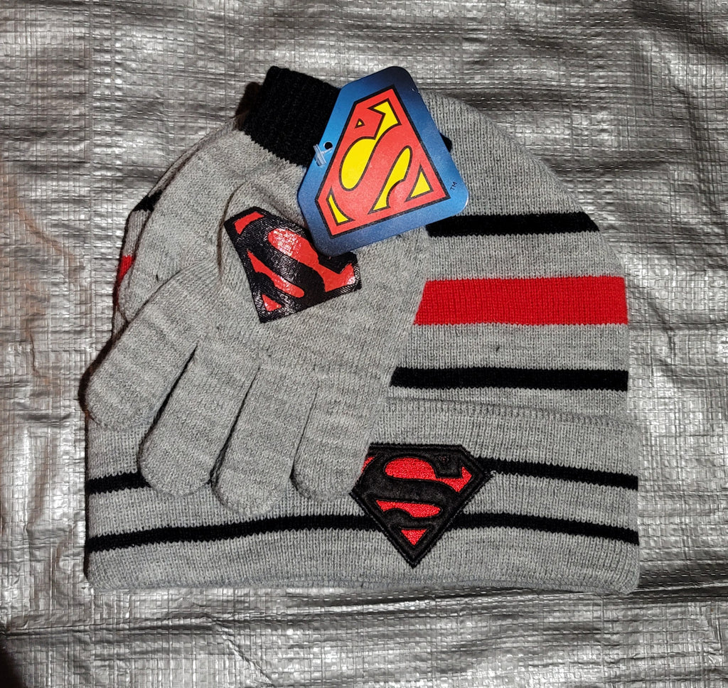 SUPERMAN Beanie And Gloves Set (Big Kids)