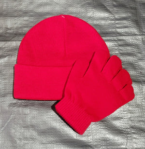 Small Size Beanies And Gloves Set