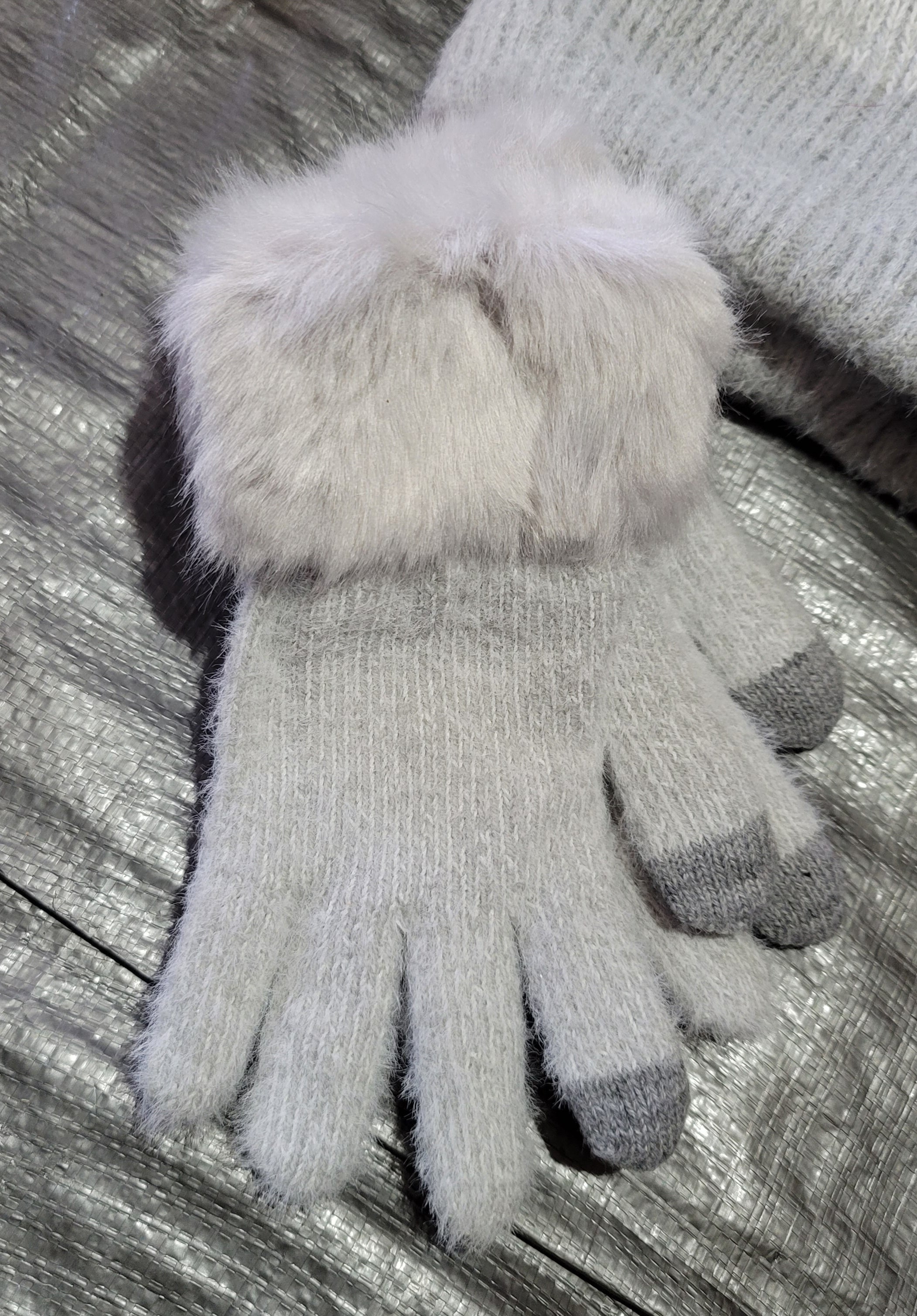 Extra Plush Beanie And Tech Touch Gloves