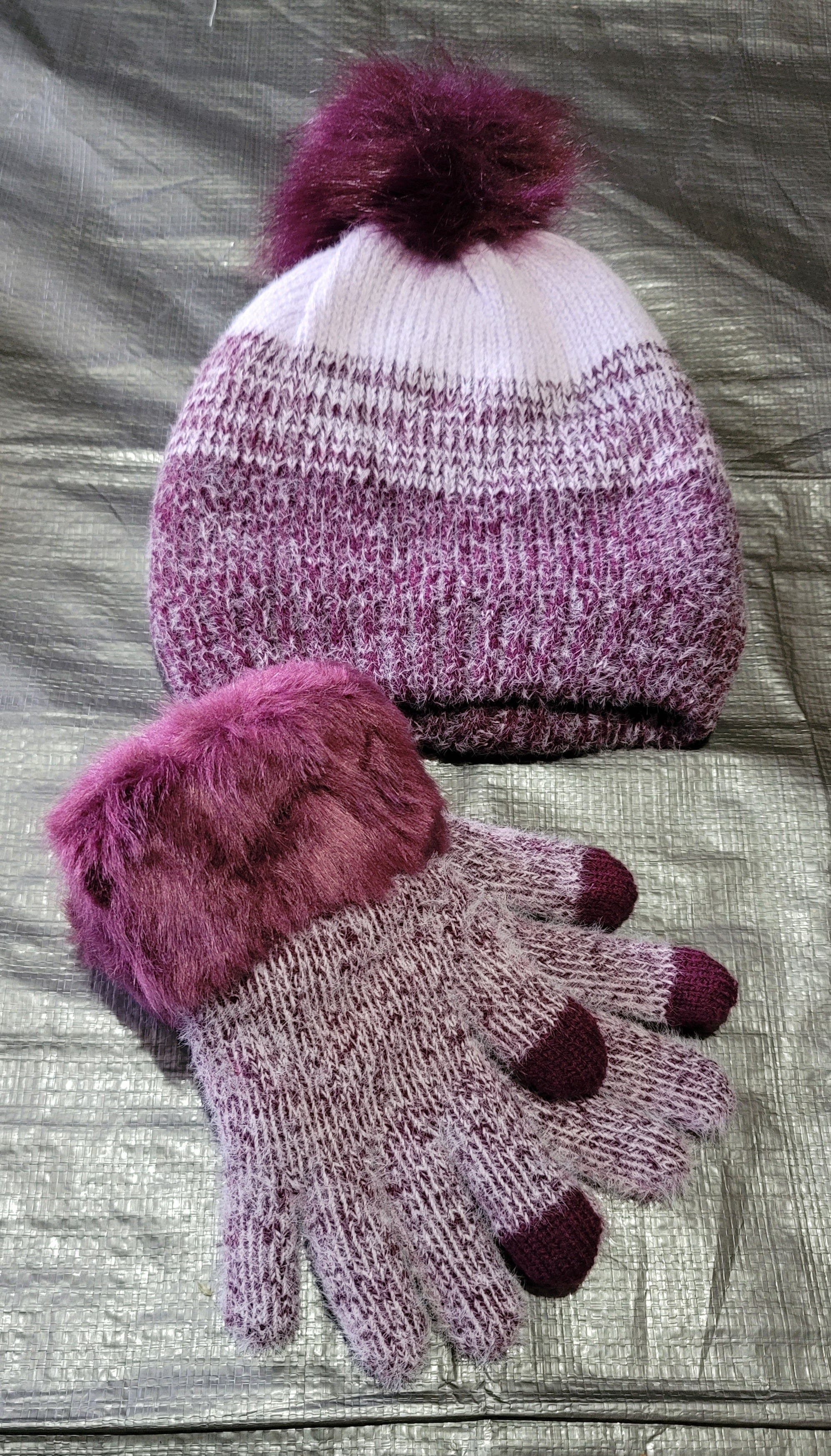 Extra Plush Beanie And Tech Touch Gloves