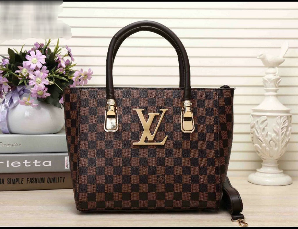 Brown With Gold Checkered LOUIS VUITTON HandBag