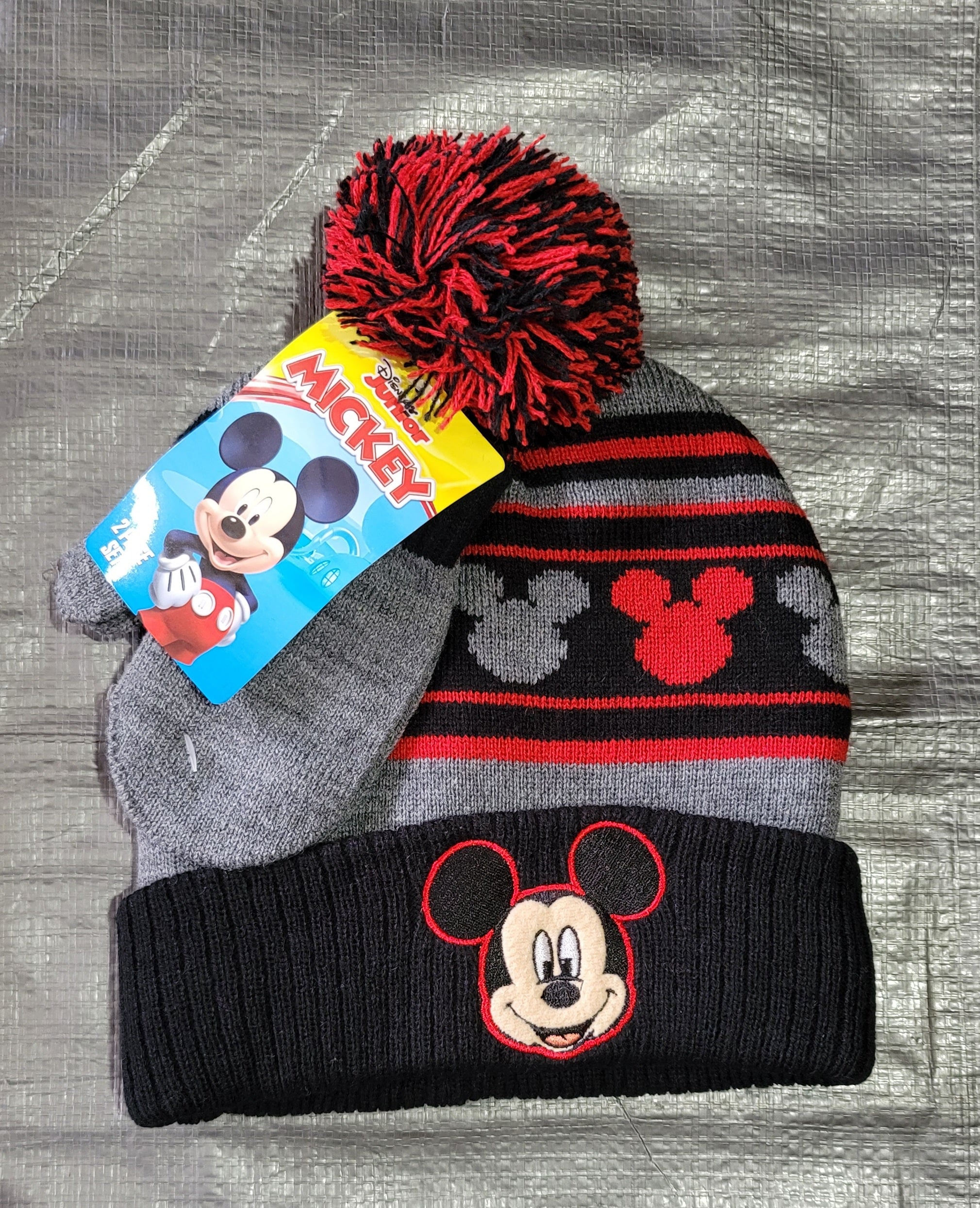 Childrens Character Beanie And Mittens Set Group 1