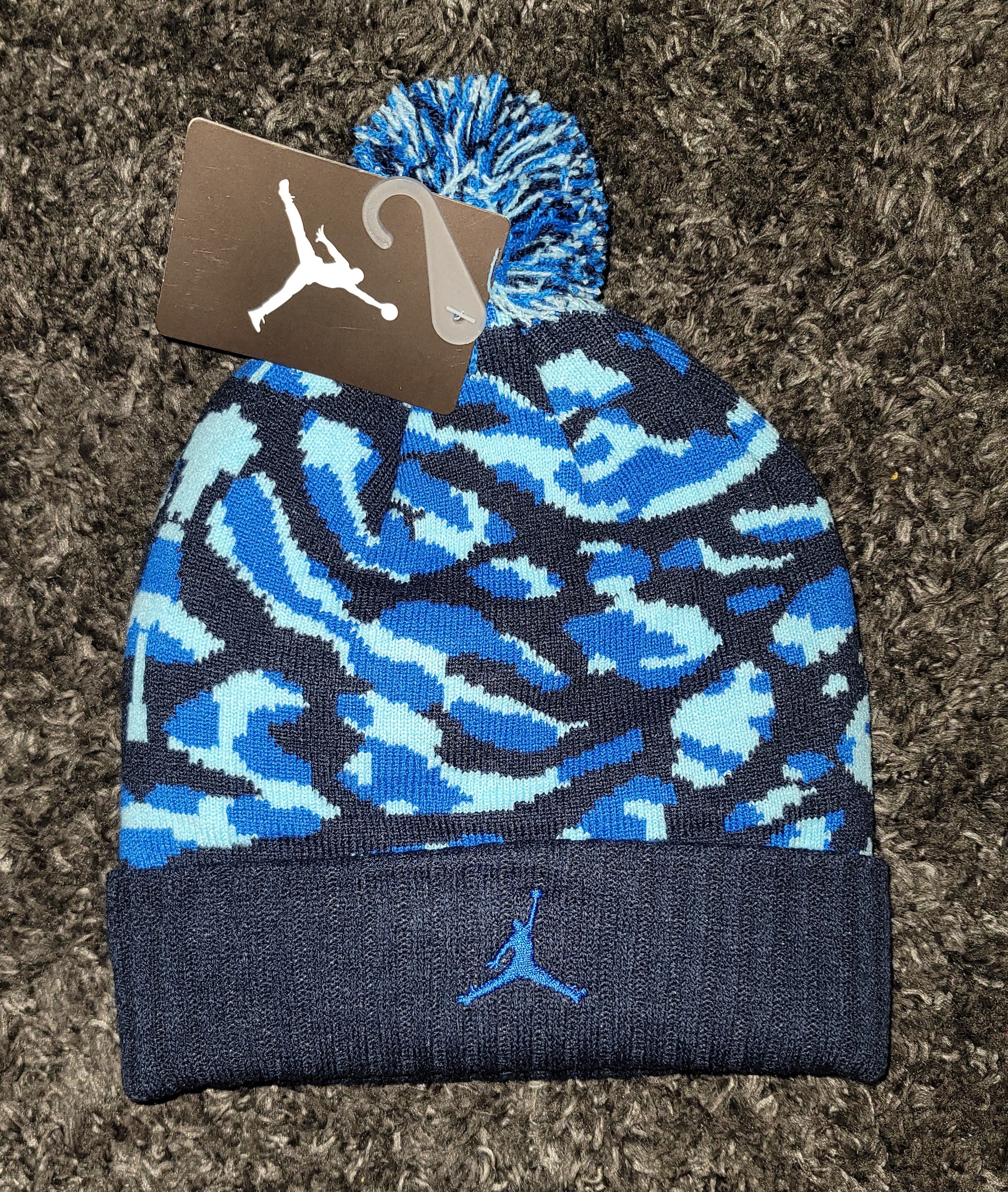 Blue Camo Big Kids JORDAN Beanie