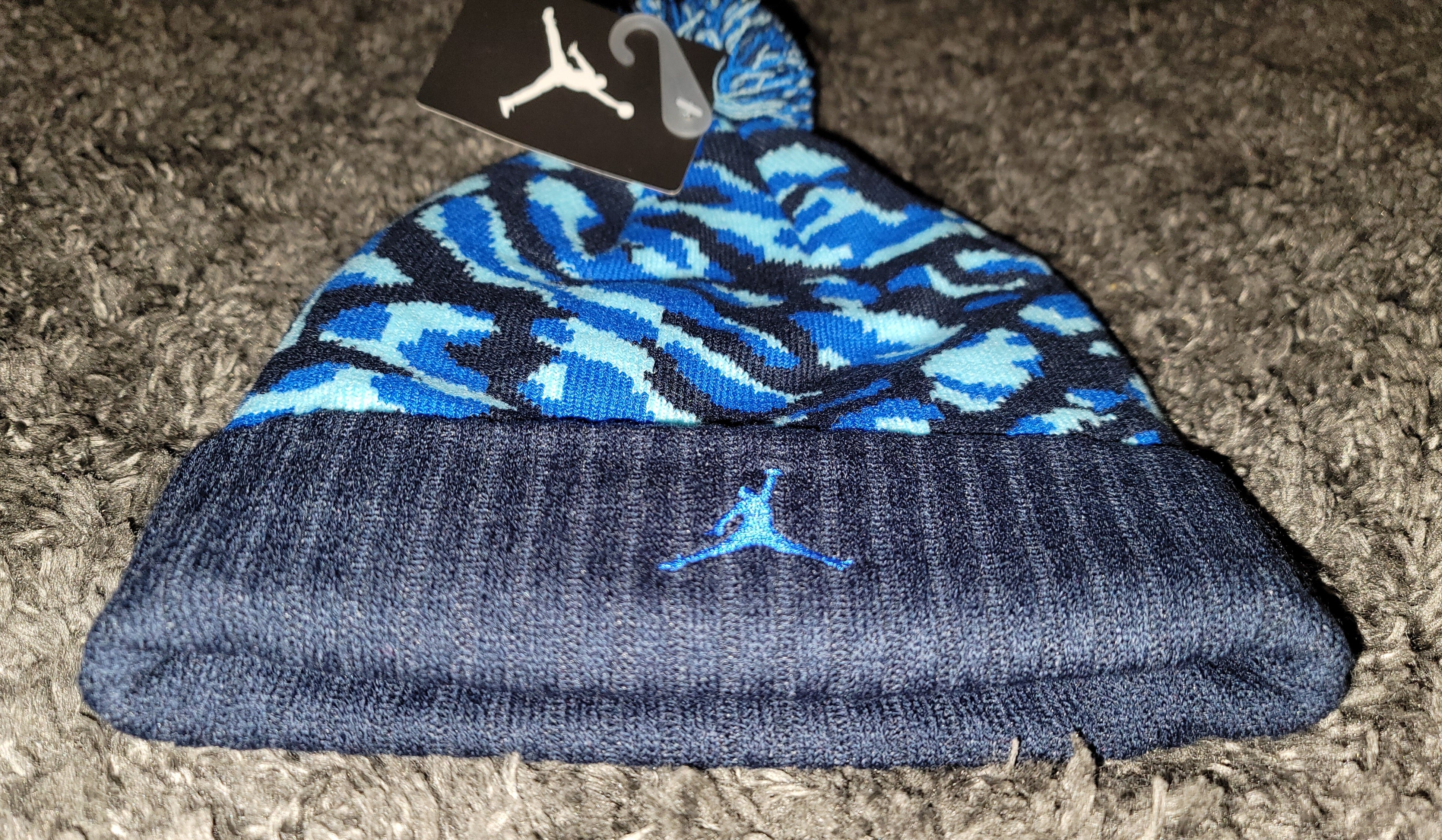 Blue Camo Big Kids JORDAN Beanie