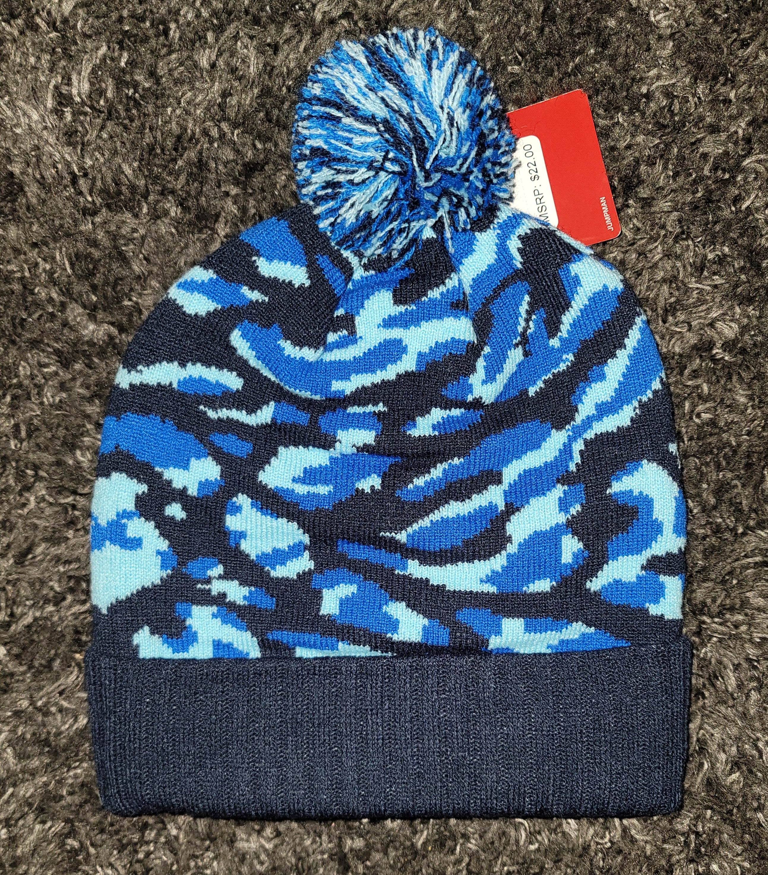 Blue Camo Big Kids JORDAN Beanie