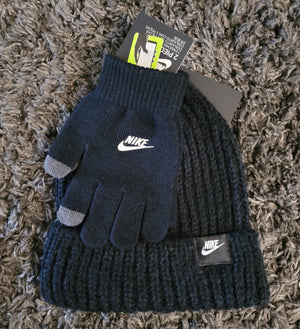 Big Kids NIKE Beanies With Gloves Sets