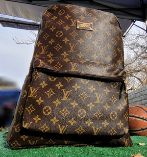 Brown And Gold Canvas LOUIS VUITTON Backpack