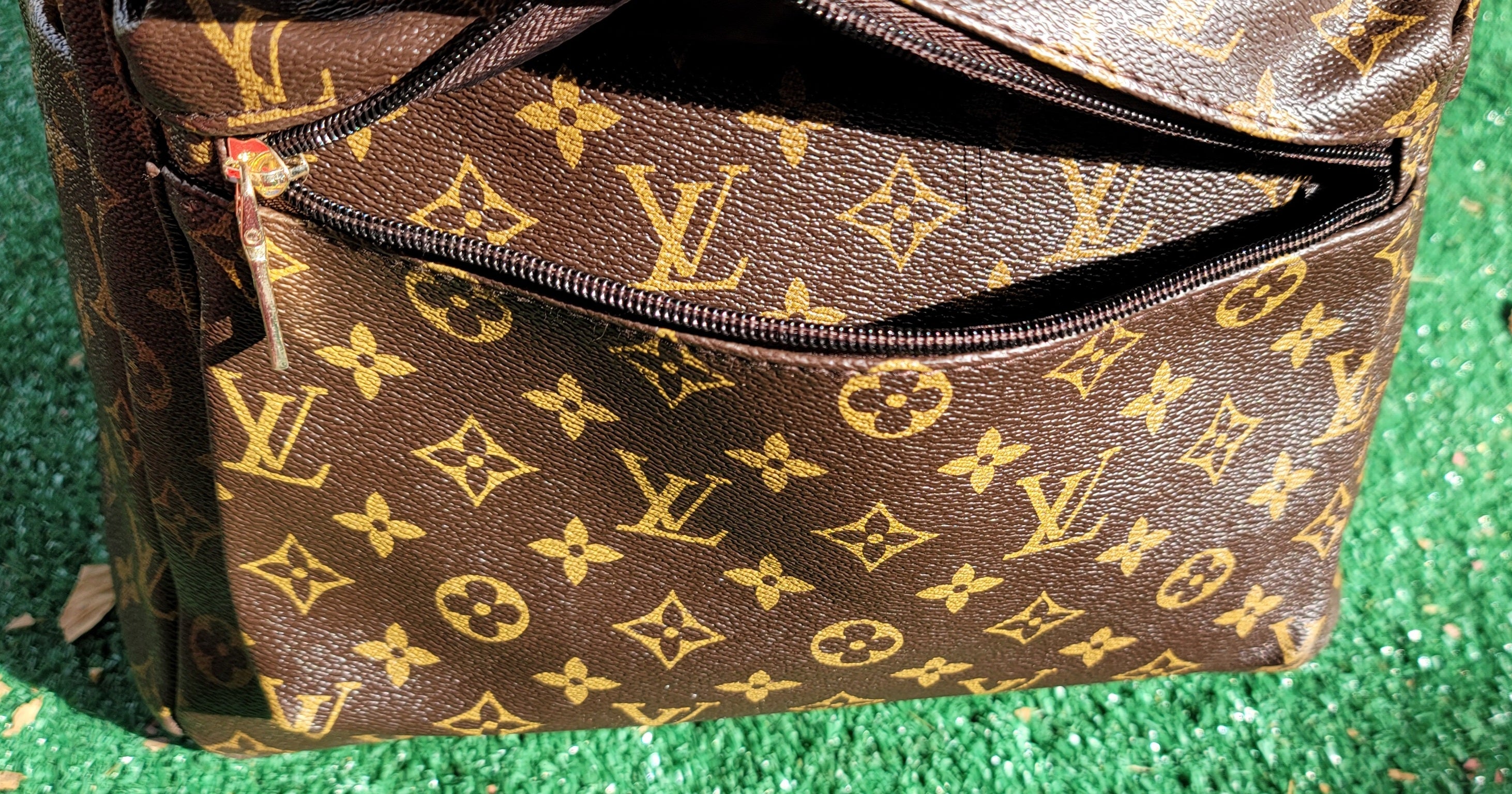 Brown And Gold Canvas LOUIS VUITTON Backpack