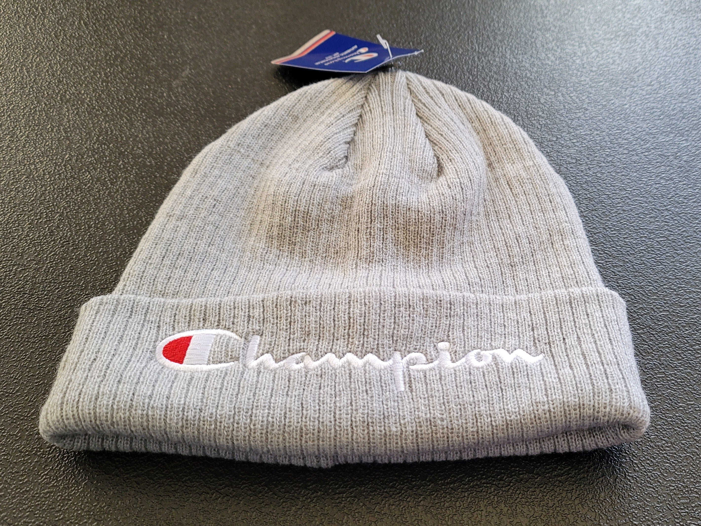 Light Gray CHAMPION Ribbed Beanie