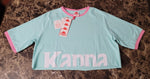 KAPPA Mint And Pink Crop Top