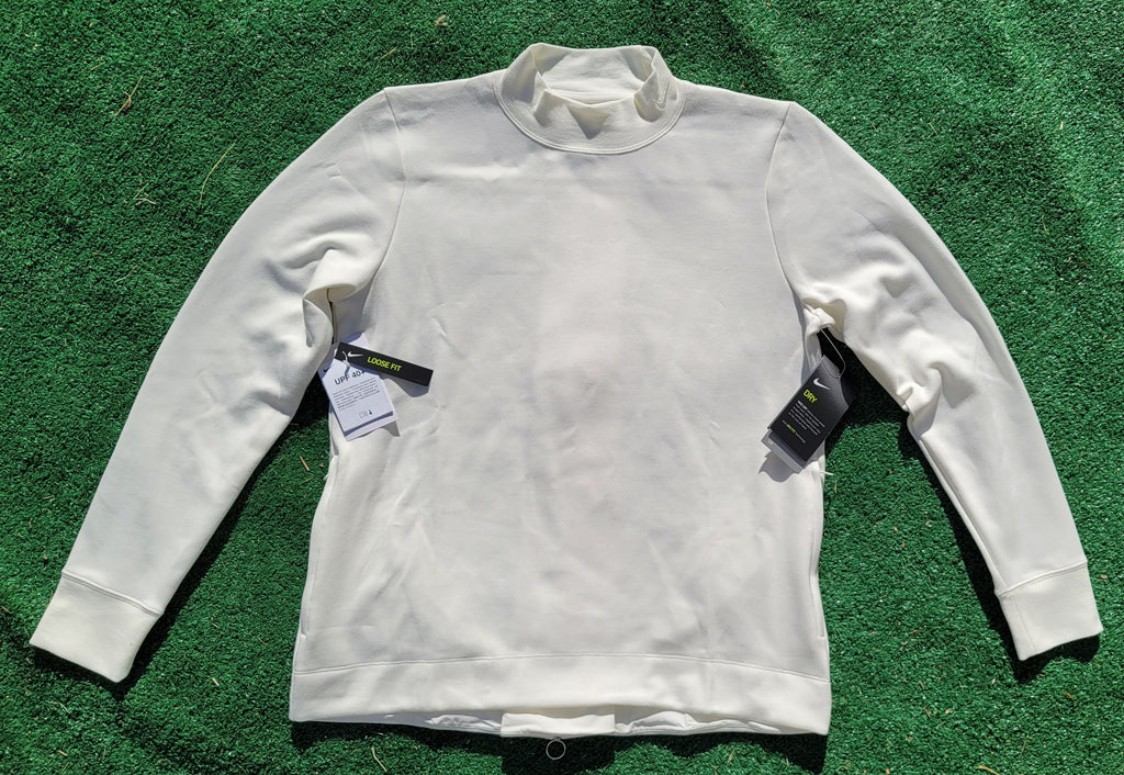 Off White NIKE Embroidered Neck DRI-FIT Long Sleeve Size MEDIUM