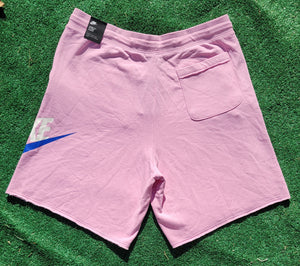 Pink With Blue NIKE Swoosh Cotton Shorts Size XL