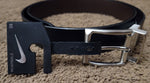 Black Leather And Chrome NIKE Reversible Belt Size 38