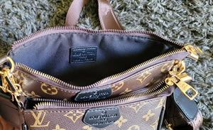 Brown And Gold "3 Piece" LOUIS VUITTON Shoulder Bag